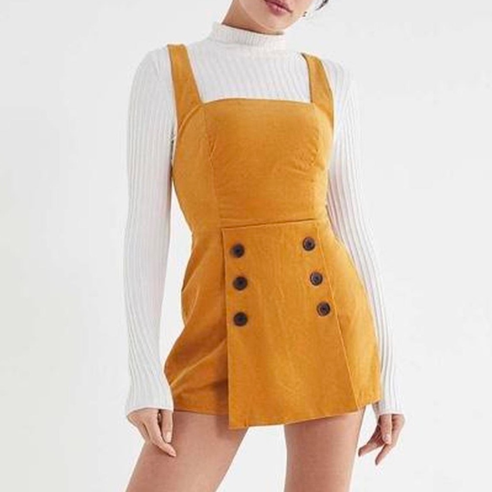 UO | BDG Mustard Yellow Corduroy Romper